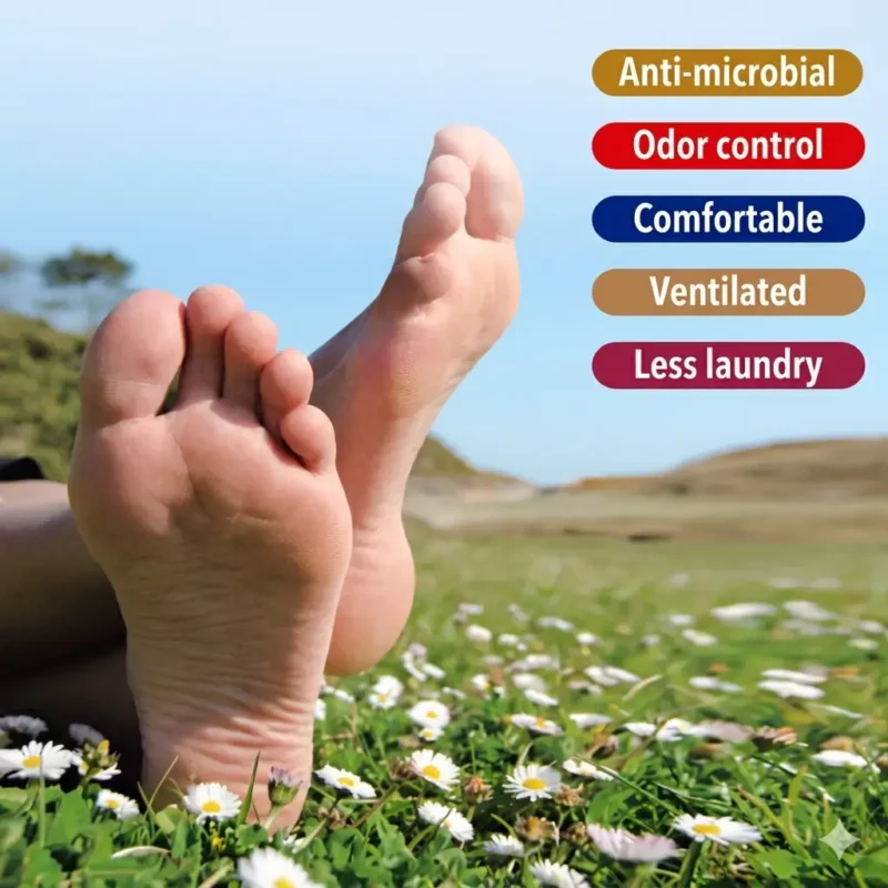 Antibacterial copper socks