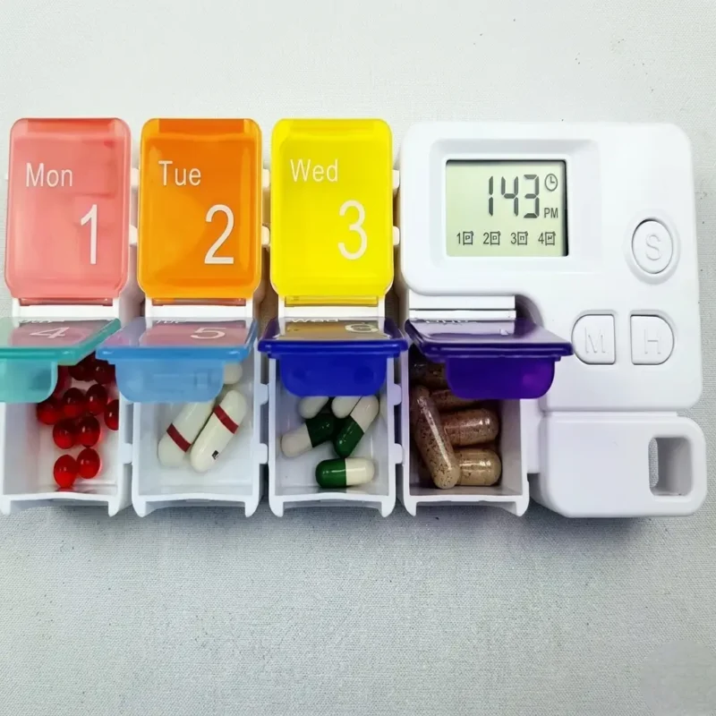 7-day portable alarm pill box
