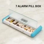 7-alarm LED pill organizer