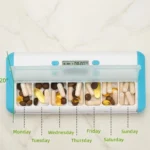 Electronic medication organizer box