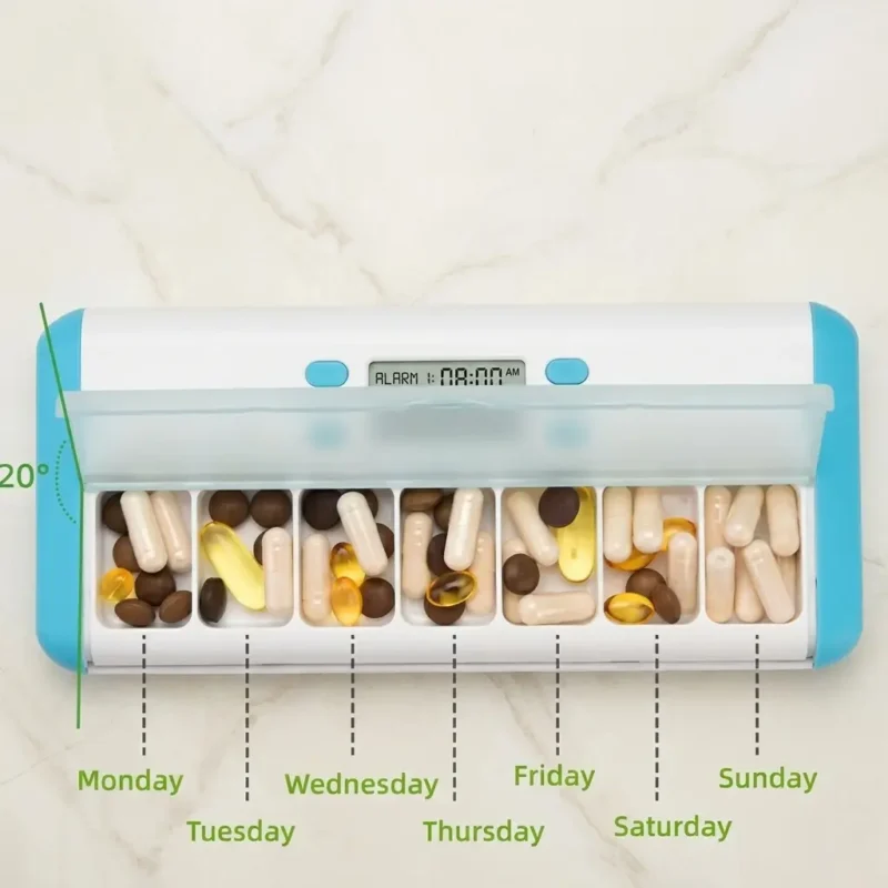 Electronic medication organizer box
