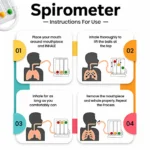 Respiratory therapy spirometer