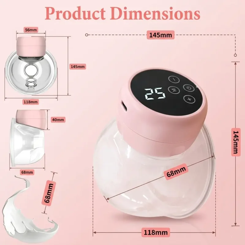 USB Type-C wearable breast pump