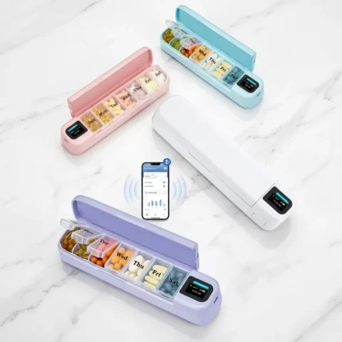 Smart Bluetooth pill organizer box